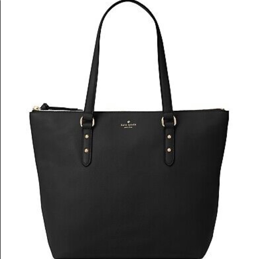 Kate Spade Larchmont Avenue Penny Black Pebble Leather Tote Wkru5374